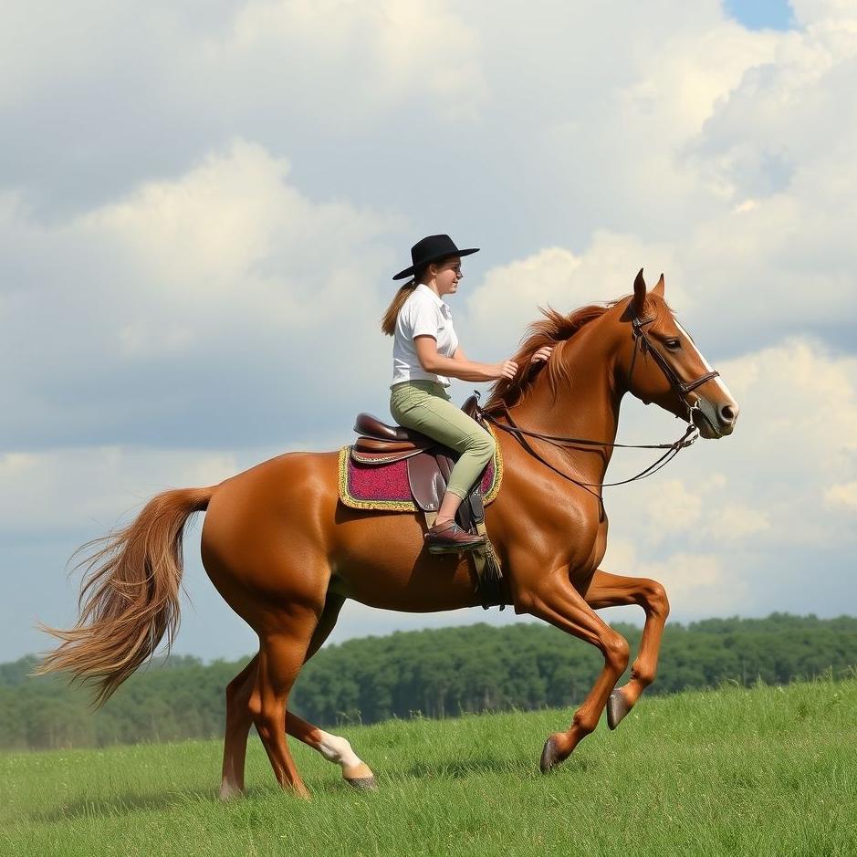 Dream : Riding a saddle horse in a dream