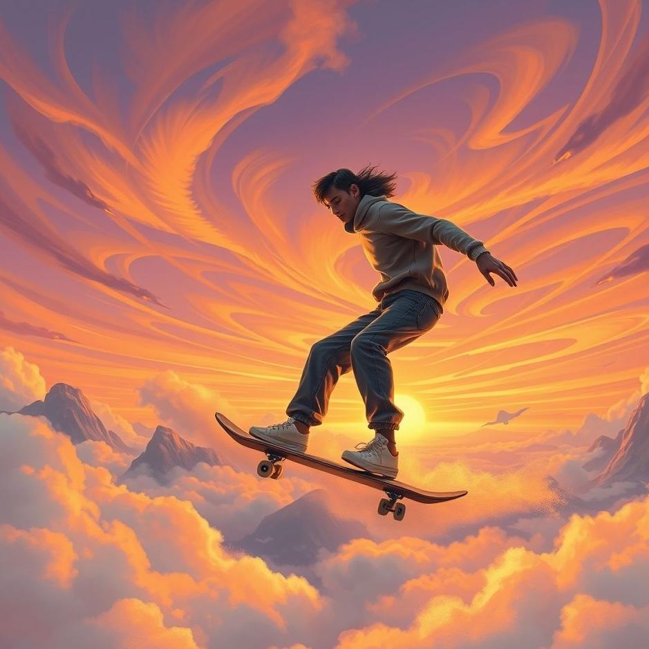 Dream : Riding a skateboard in a dream