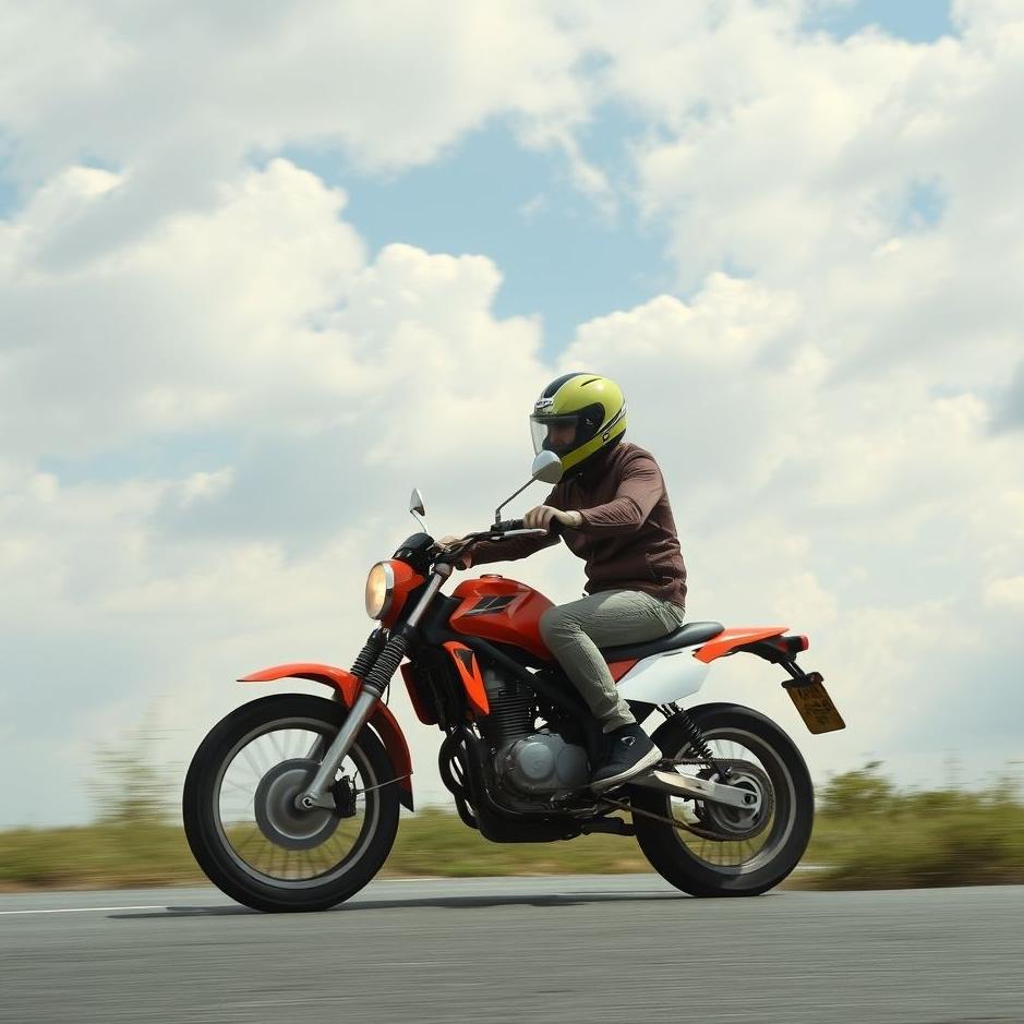 Dream : Riding a small motorcycle in a dream