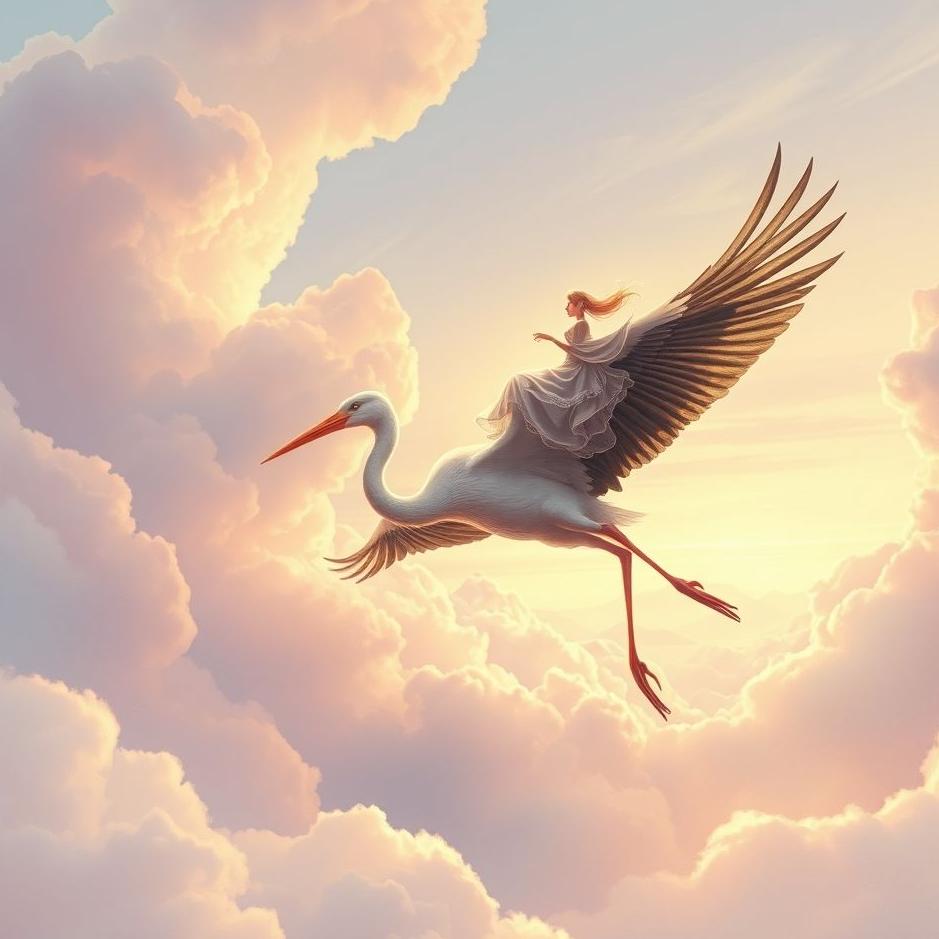 Dream : Riding a stork in a dream