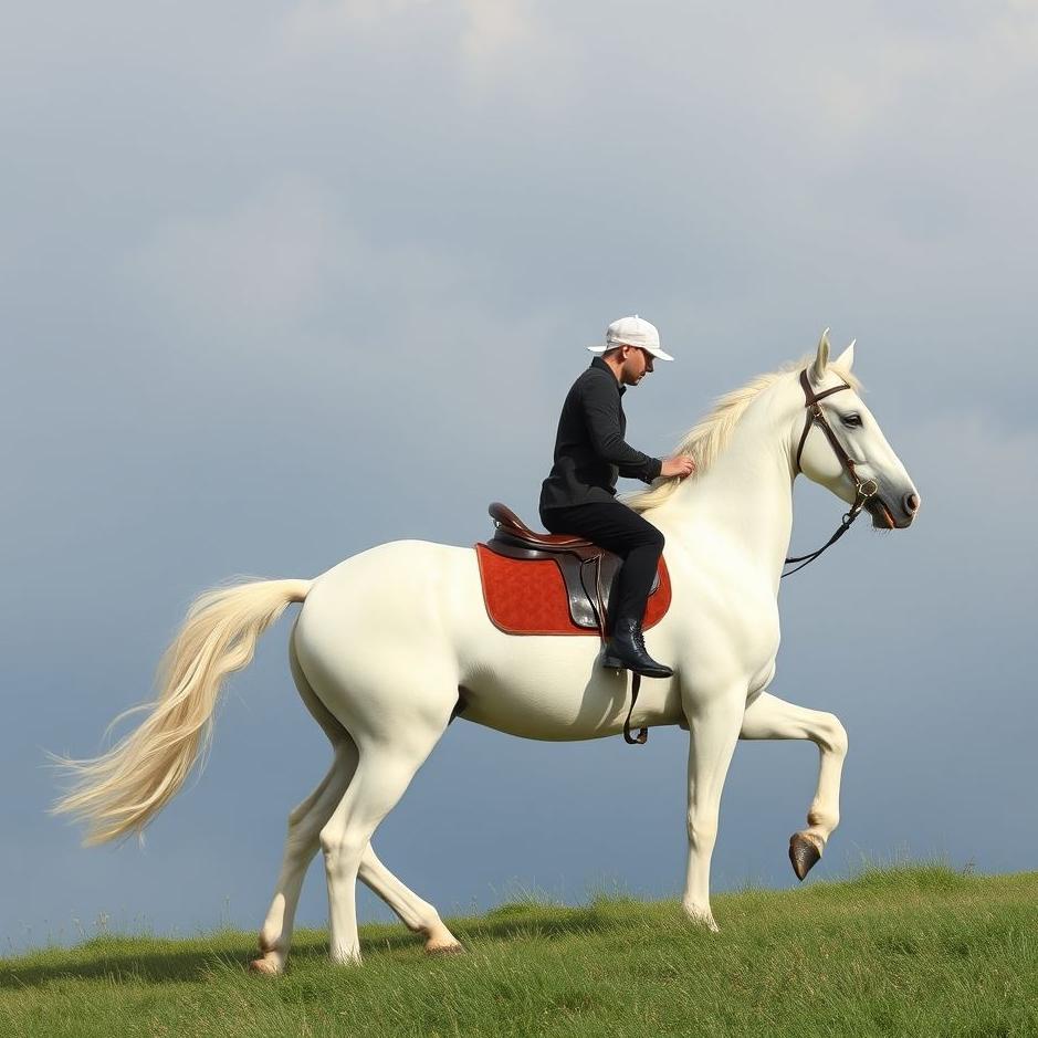Dream : Riding a white horse without a saddle in a dream