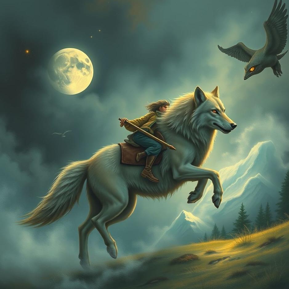 Dream : Riding a wolf in a dream