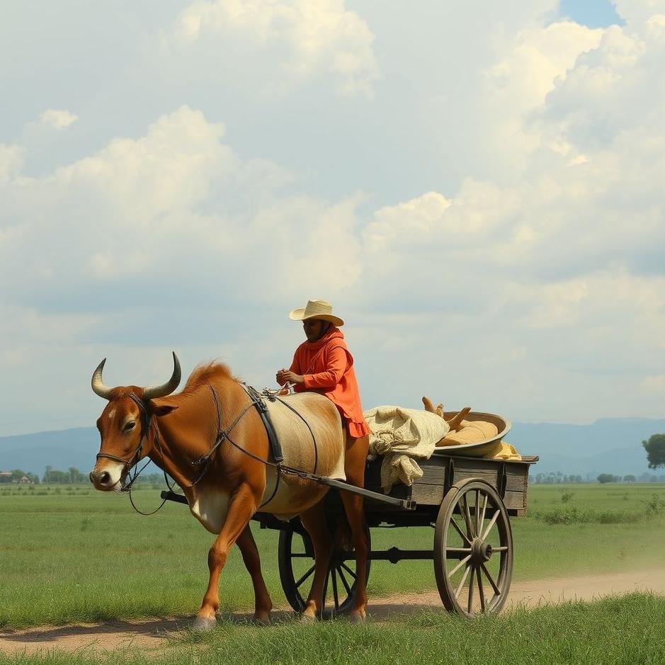 Dream : Riding an oxcart in a dream