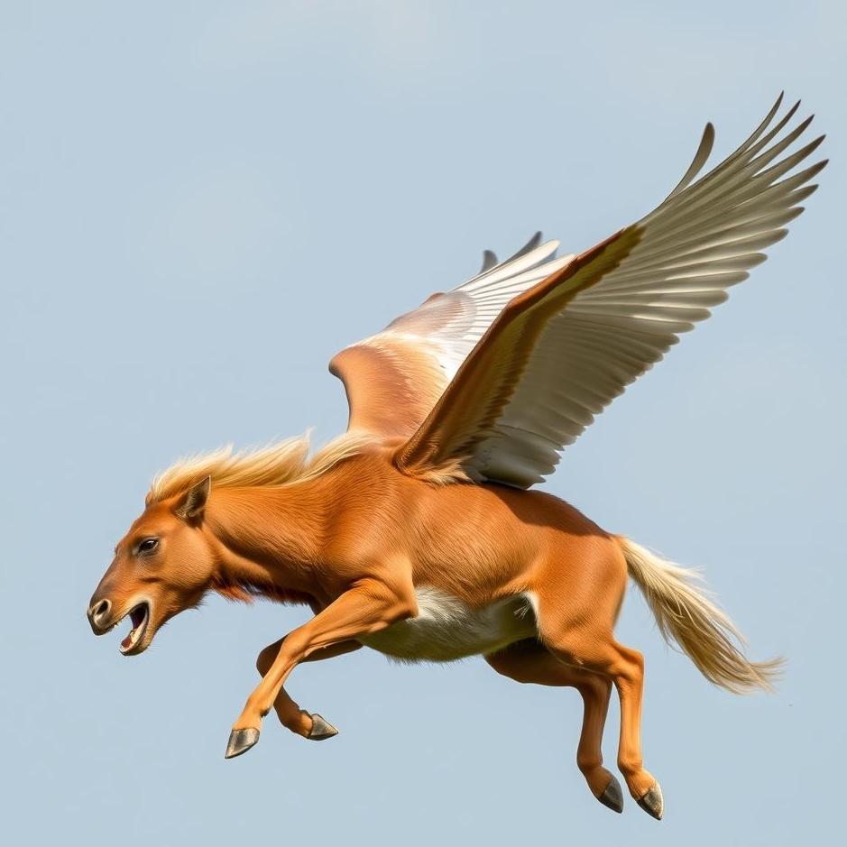 Dream : Riding and flying an animal 