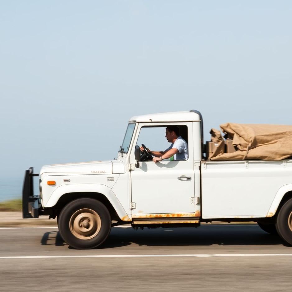 Dream : Riding in a white truck 
