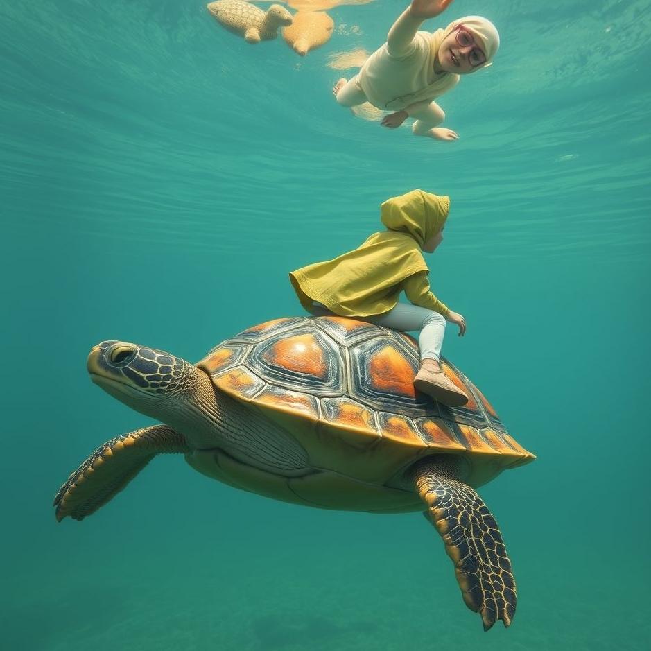 Dream : Riding on a turtle's back in a dream