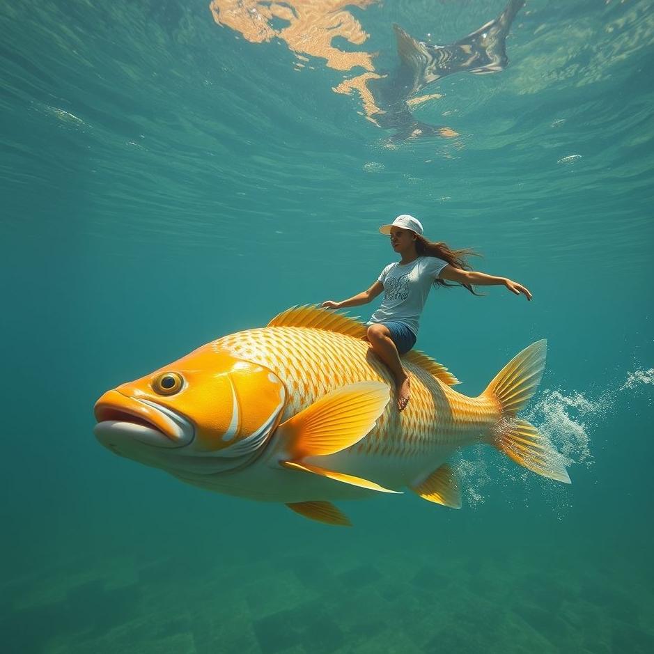 Dream : Riding on fish in a dream