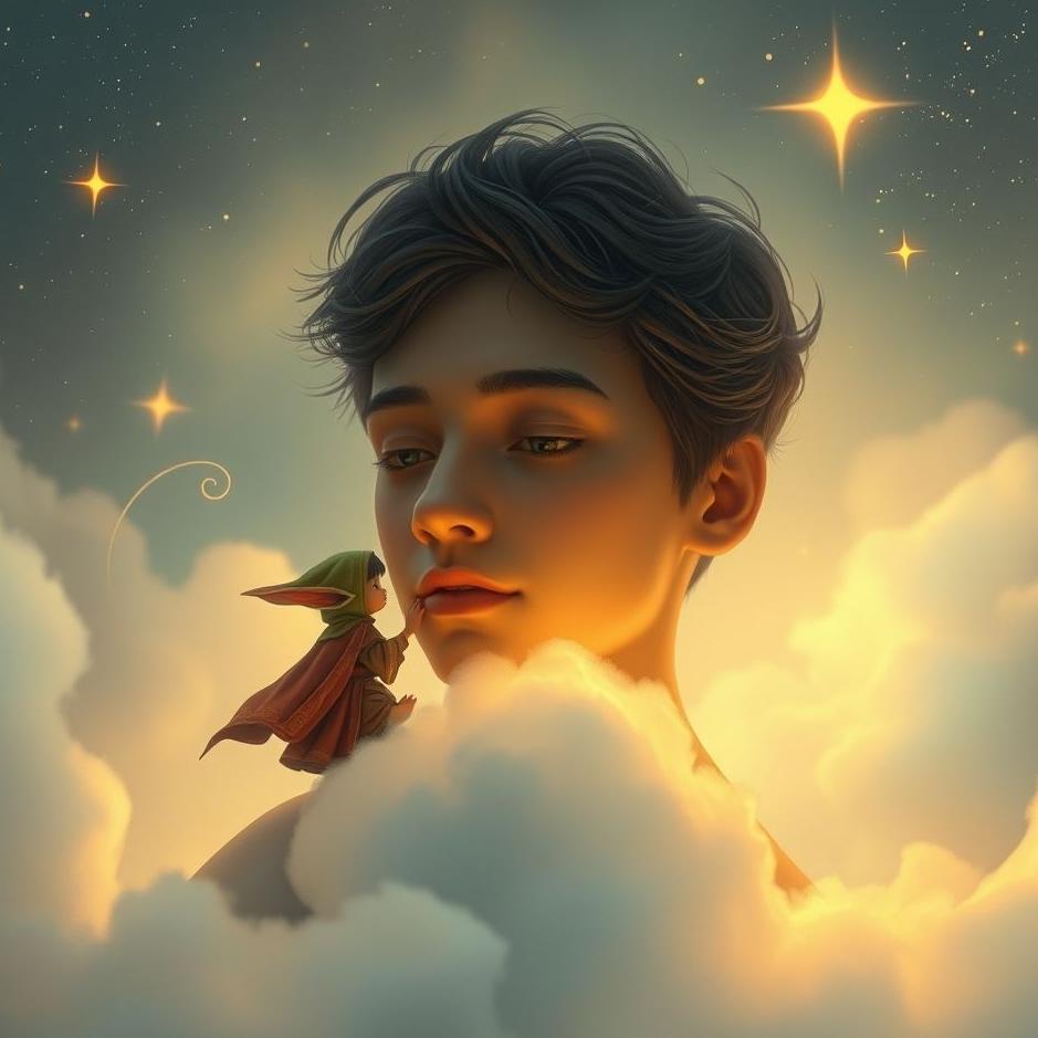 Dream : Riding on his shoulder in a dream