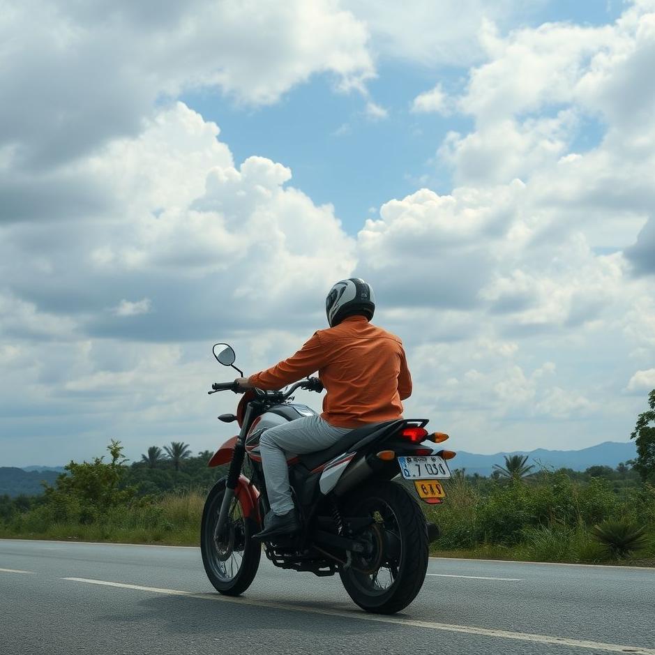 Dream : Riding on the back of a motorcycle in a dream