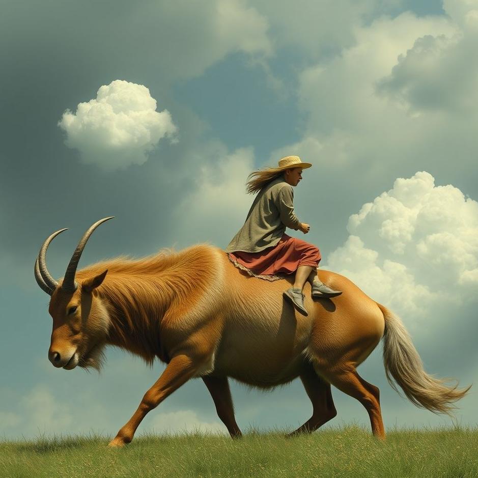 Dream : Riding on the back of an animal in a dream