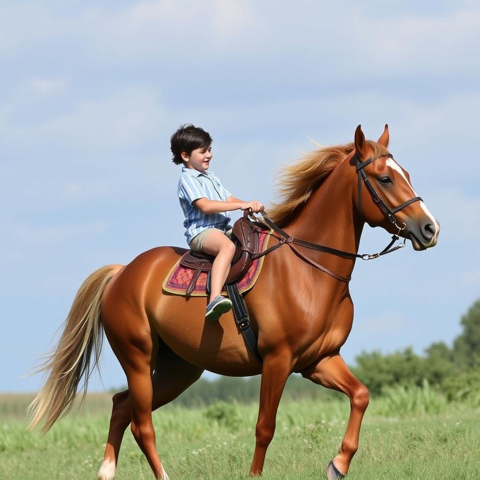 Dream : Riding your son on a horse