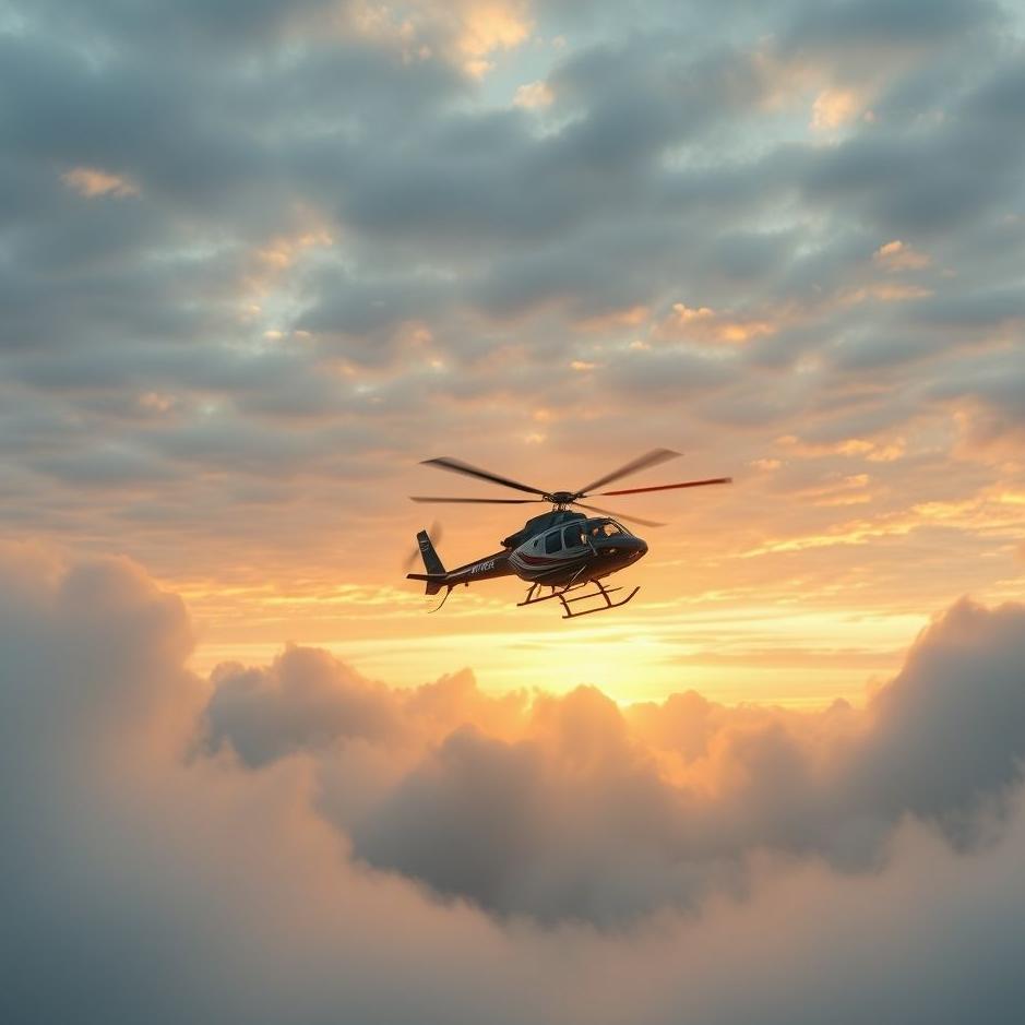 Dream : Rising with a helicopter in a dream