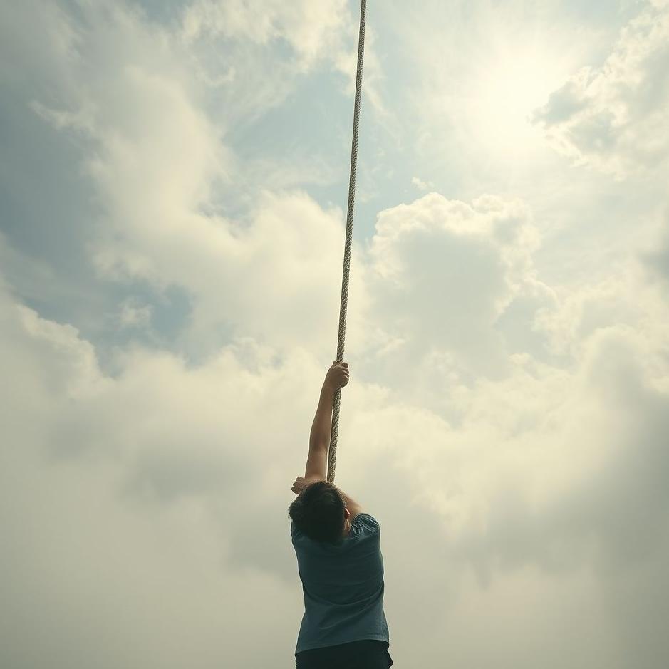 Dream : Rising with a rope in a dream