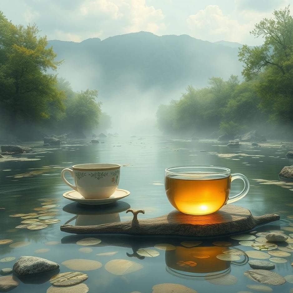 Dream : River tea in a dream
