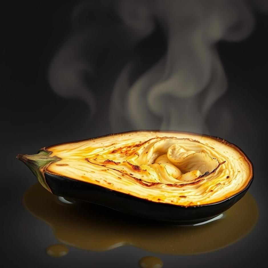 Dream : Roasted eggplant peeling in a dream