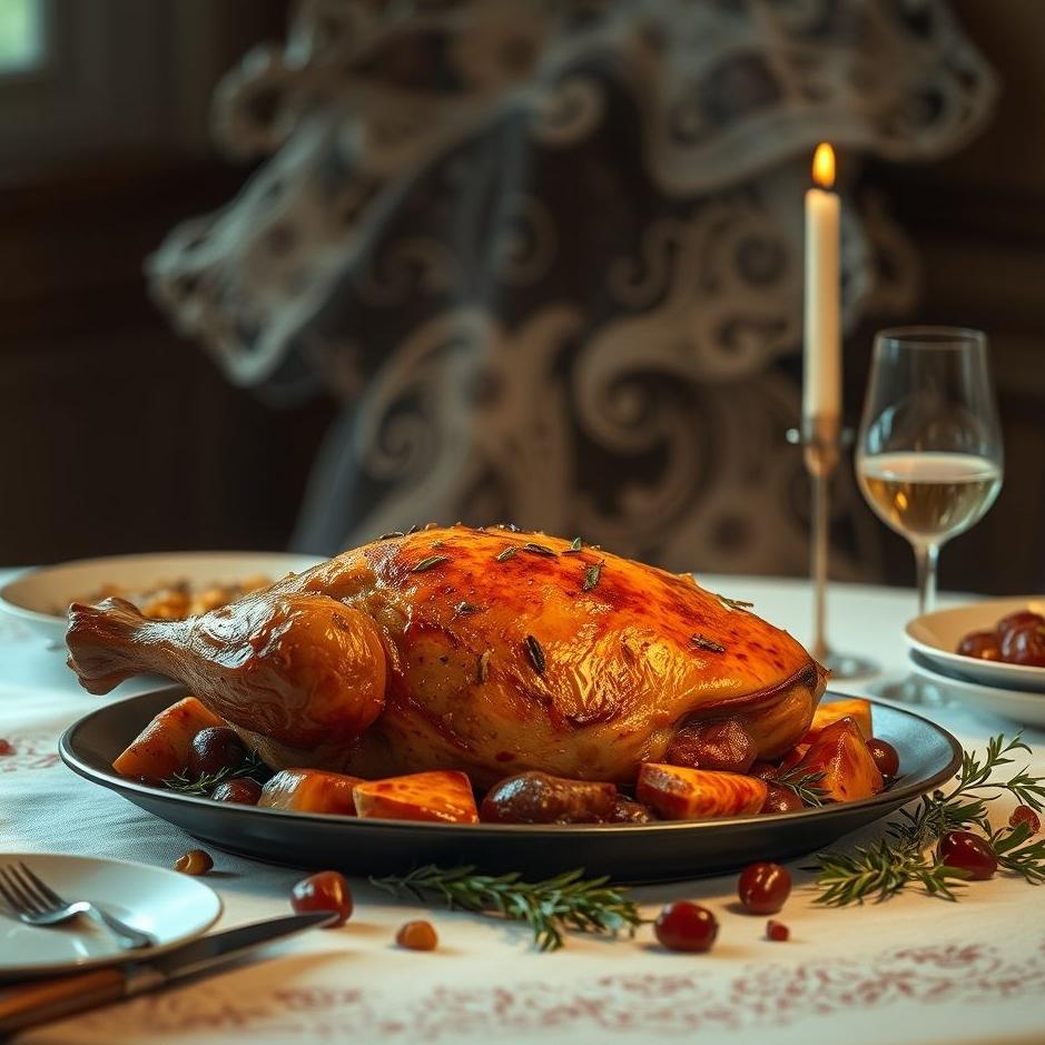 Dream : Roasted meat on the table in a dream