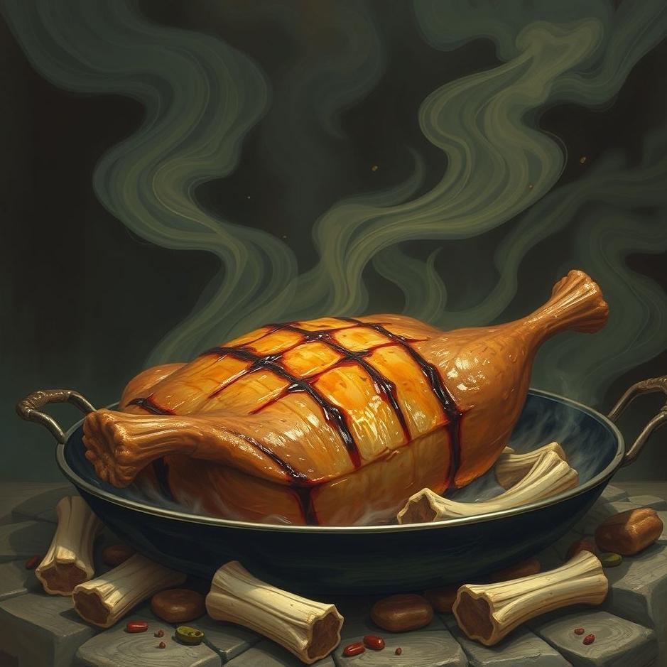 Dream : Roasting meat with bones in a dream