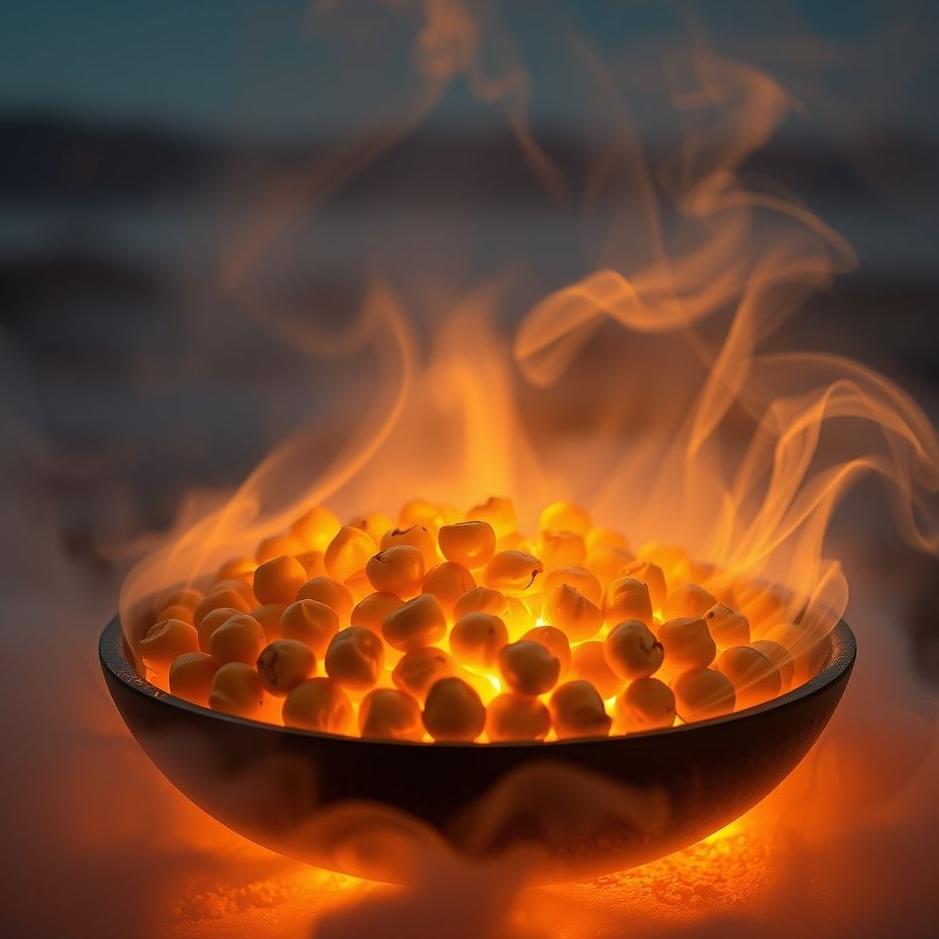 Dream : Roasting roasted chickpeas in a dream