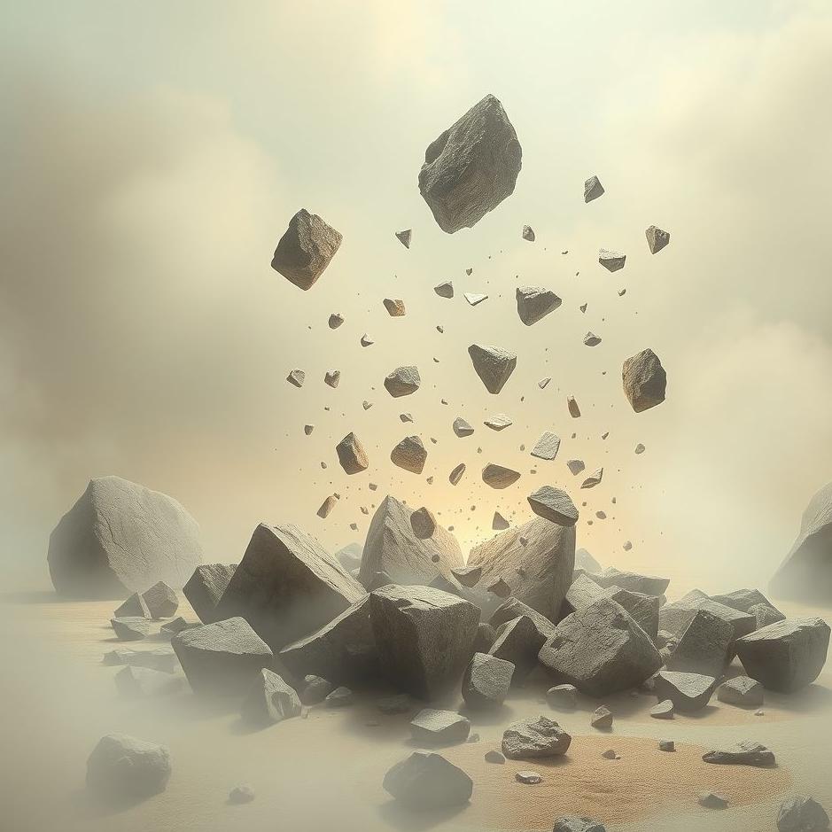 Dream : Rocks breaking apart in a dream
