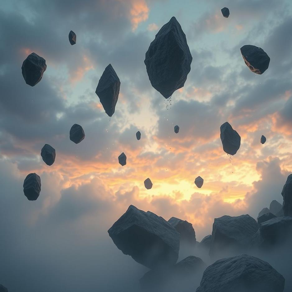 Dream : Rocks falling from the sky in a dream