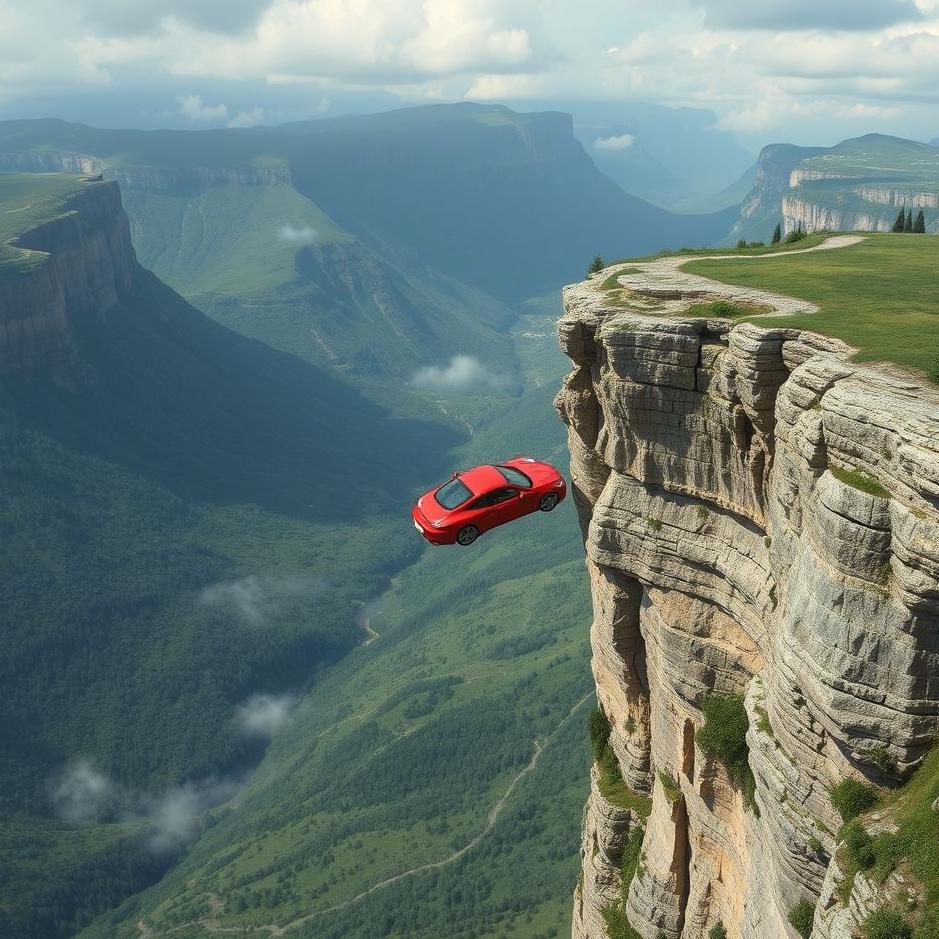 Dream : Rolling from the cliff with car in the dream