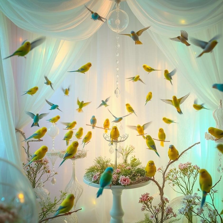 Dream : Room full of budgies in a dream