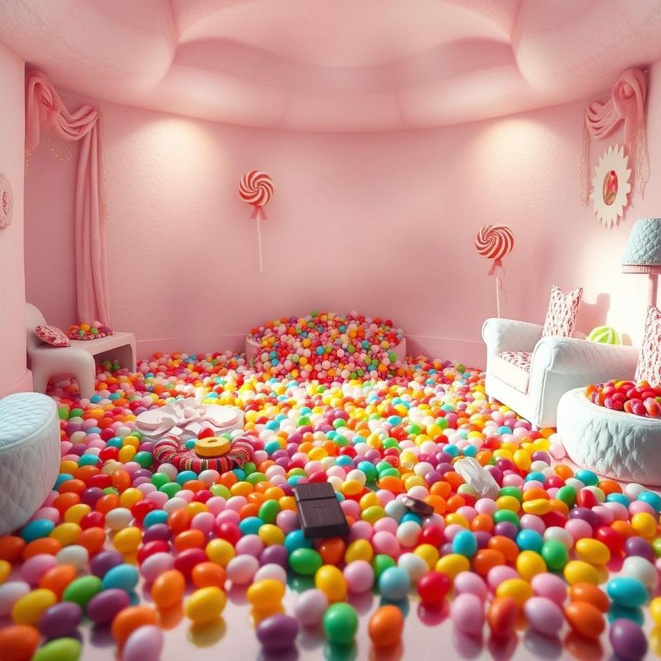 Dream : Room full of candy in a dream