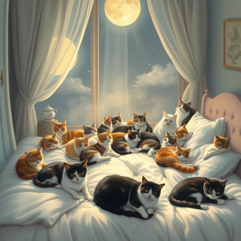 Dream : Room full of cats in a dream