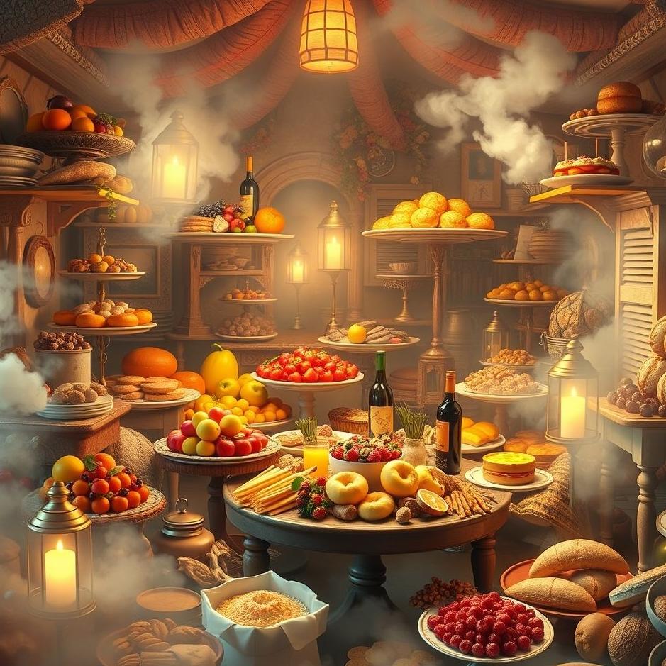 Dream : Room full of food in a dream