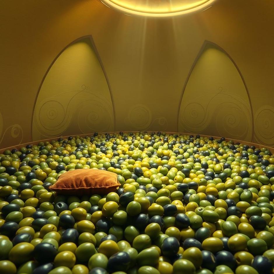 Dream : Room full of olives in a dream