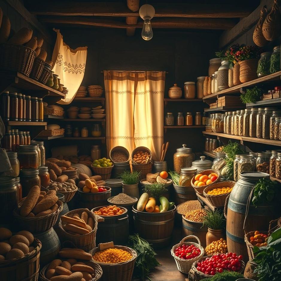 Dream : Room full of provisions in a dream