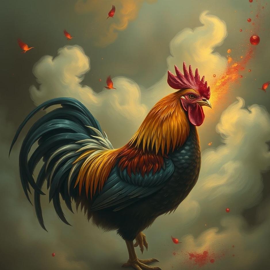 Dream : Rooster blood in a dream