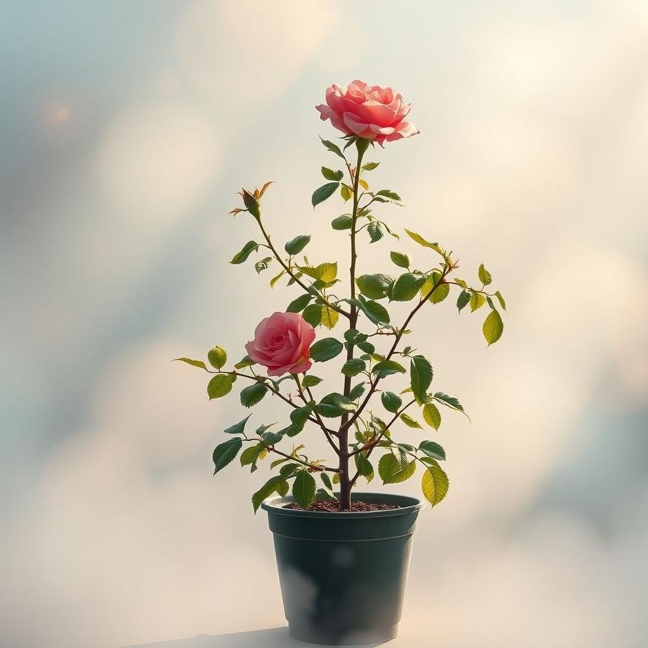 Dream : Rose tree in a pot in a dream