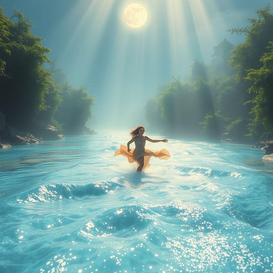 Dream : Run in flowing water in the dream