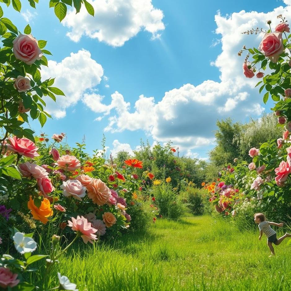 Dream : Run in the garden in the dream