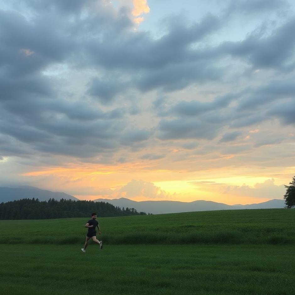 Dream : Running a short distance in a dream