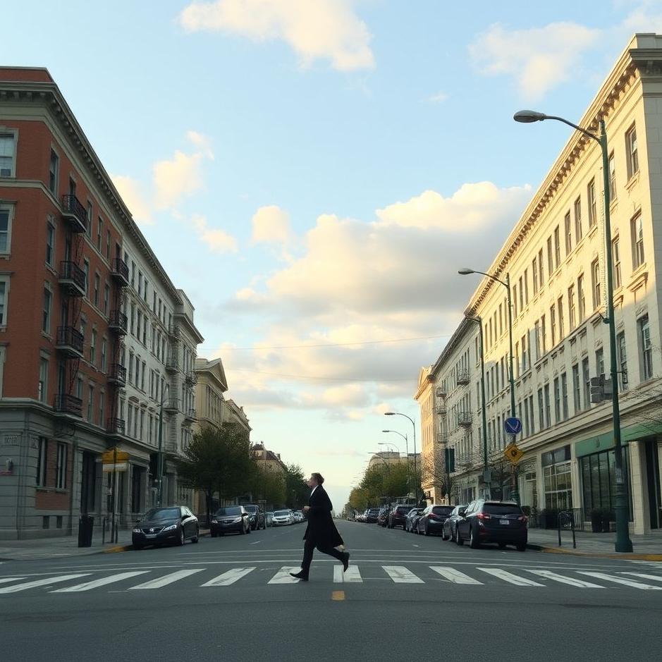 Dream : Running across the street in a dream