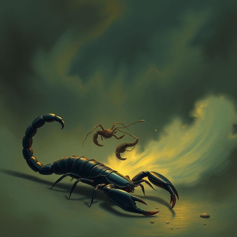 Dream : Running away from a black scorpion in a dream