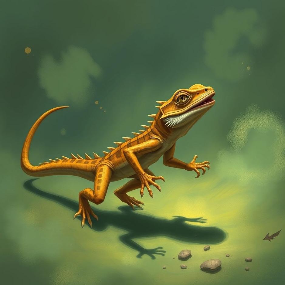 Dream : Running away from a lizard in a dream