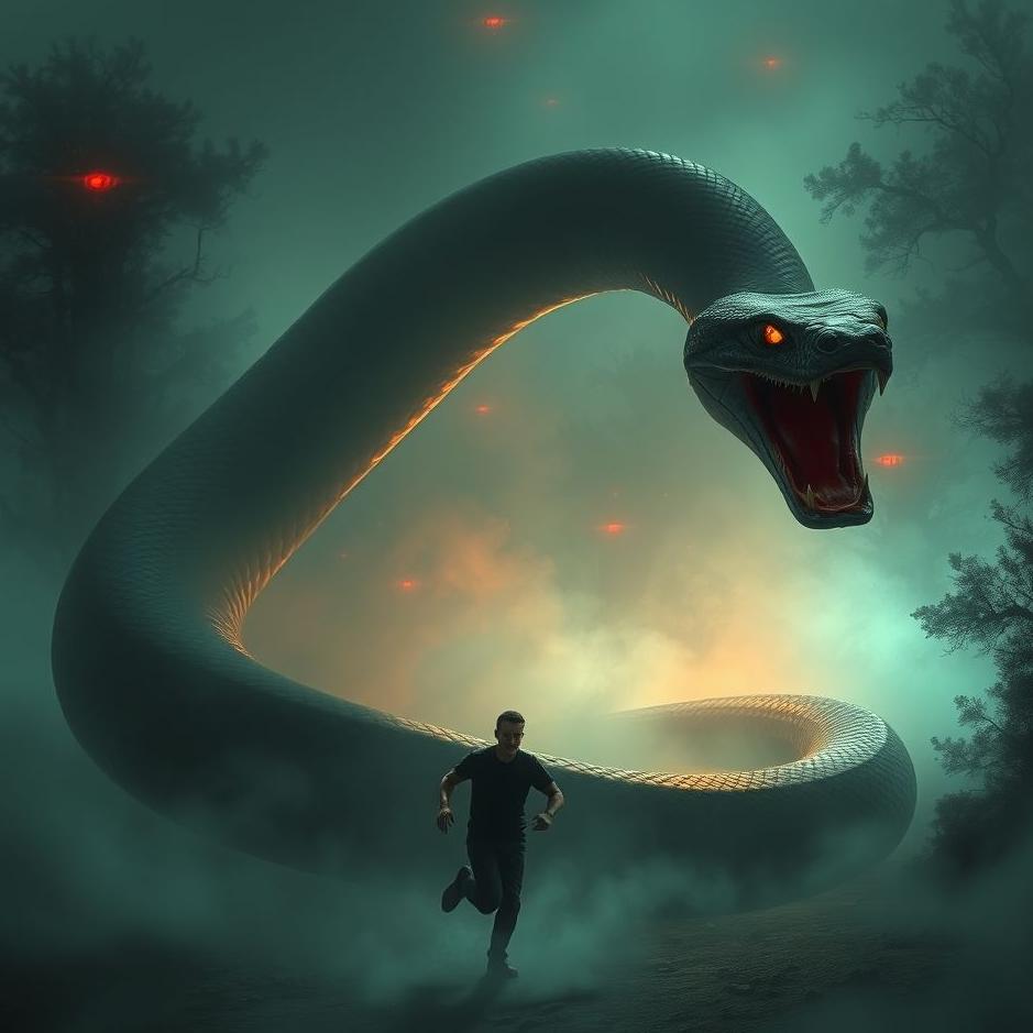 Dream : Running away from a python snake in a dream