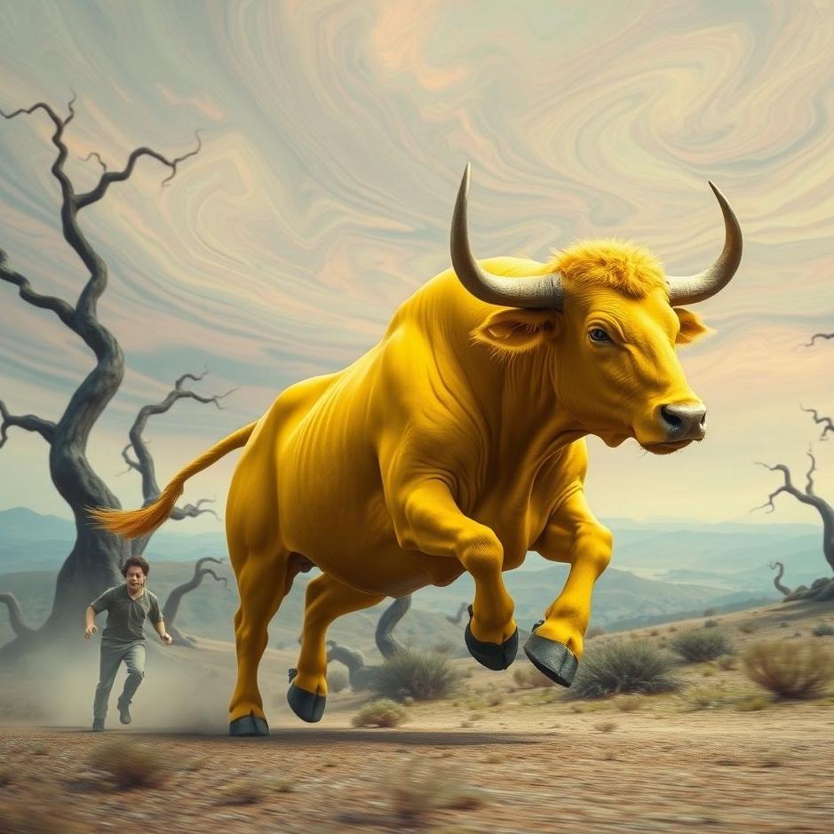 Dream : Running away from a yellow bull in a dream