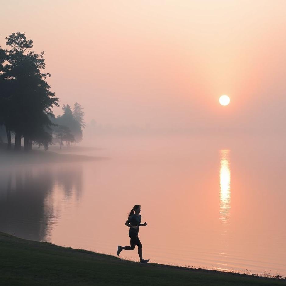 Dream : Running by the lake in a dream