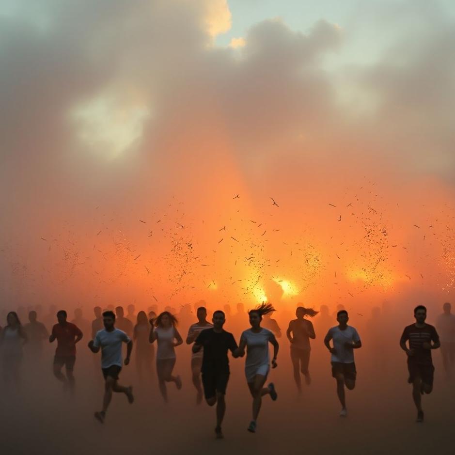 Dream : Running crowd in a dream