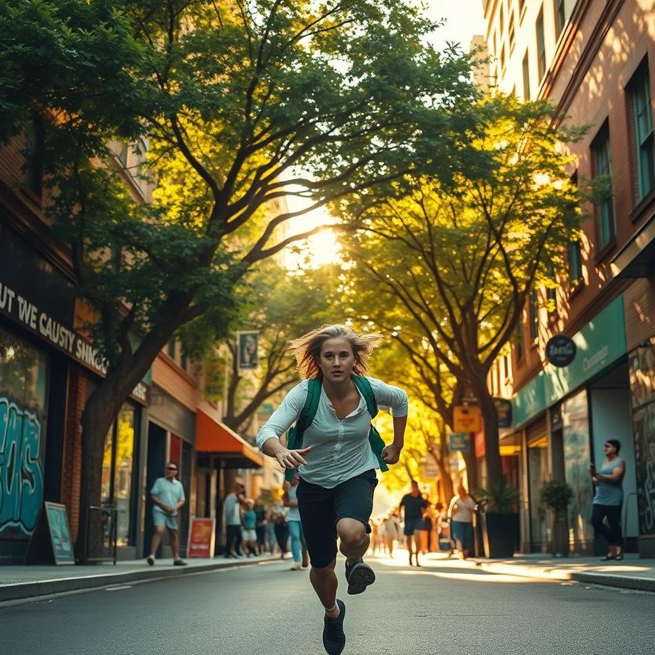 Dream : Running down the street 