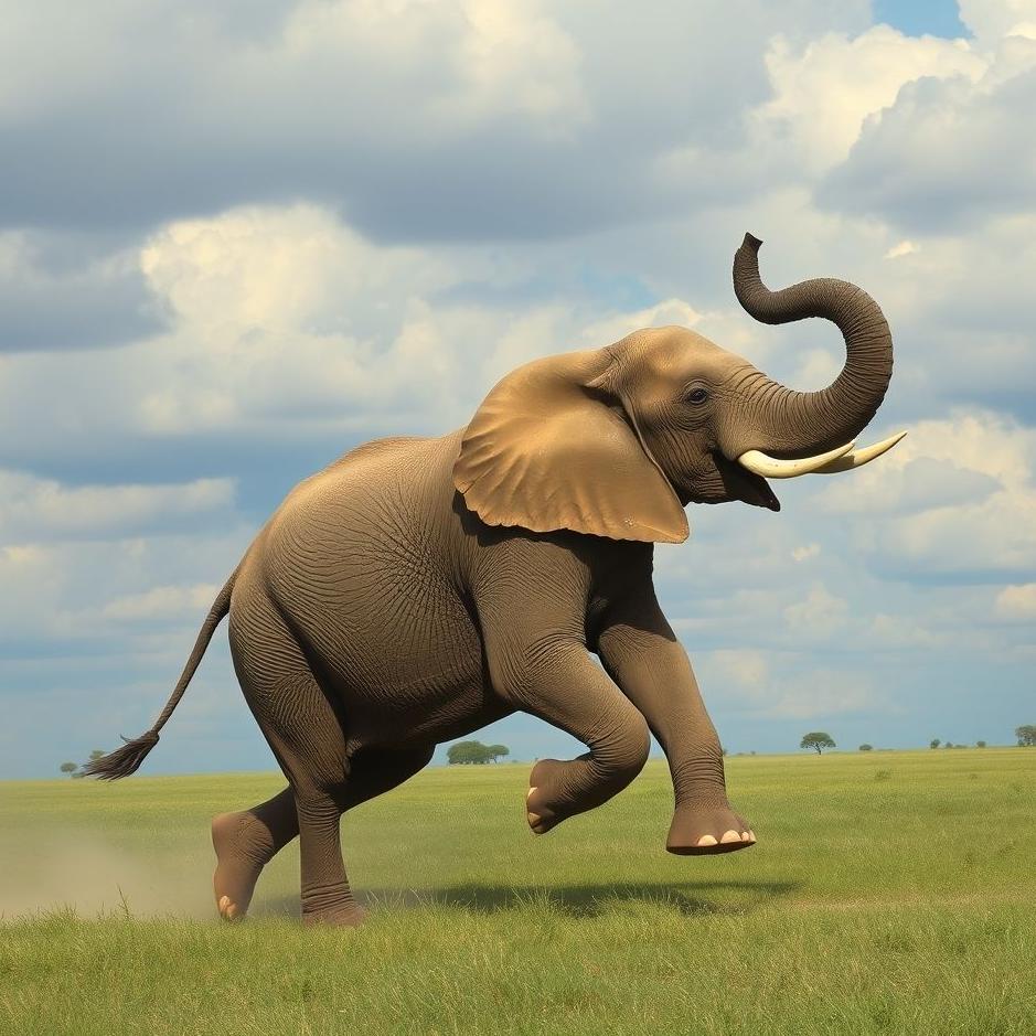 Dream : Running elephant in a dream