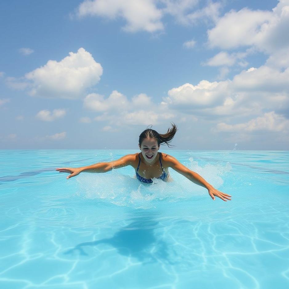 Dream : Running in a pool in a dream