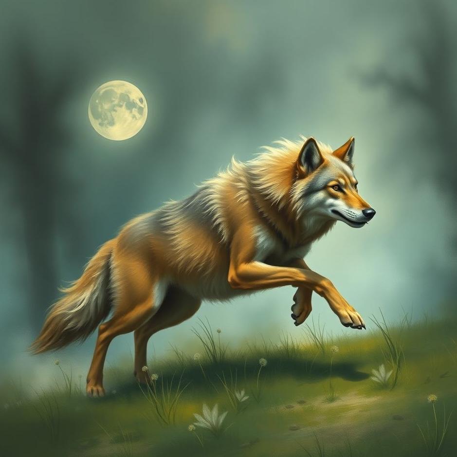 Dream : Running like a wolf in a dream