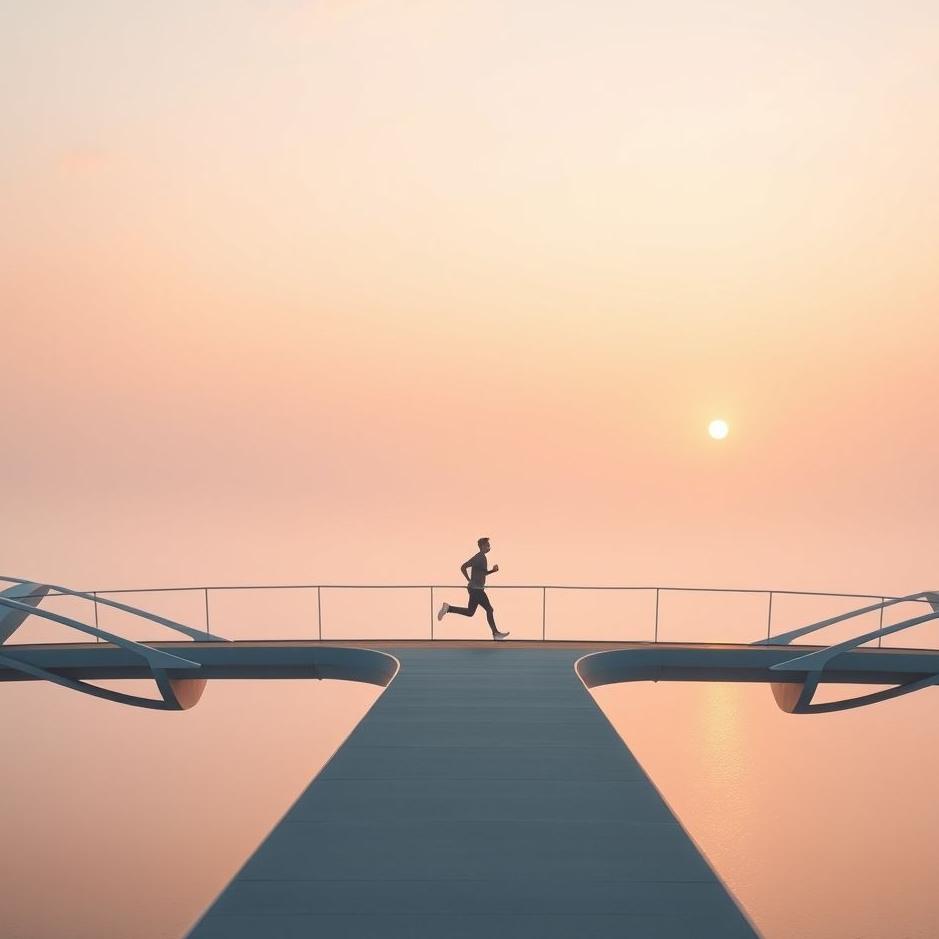 Dream : Running on a bridge in a dream