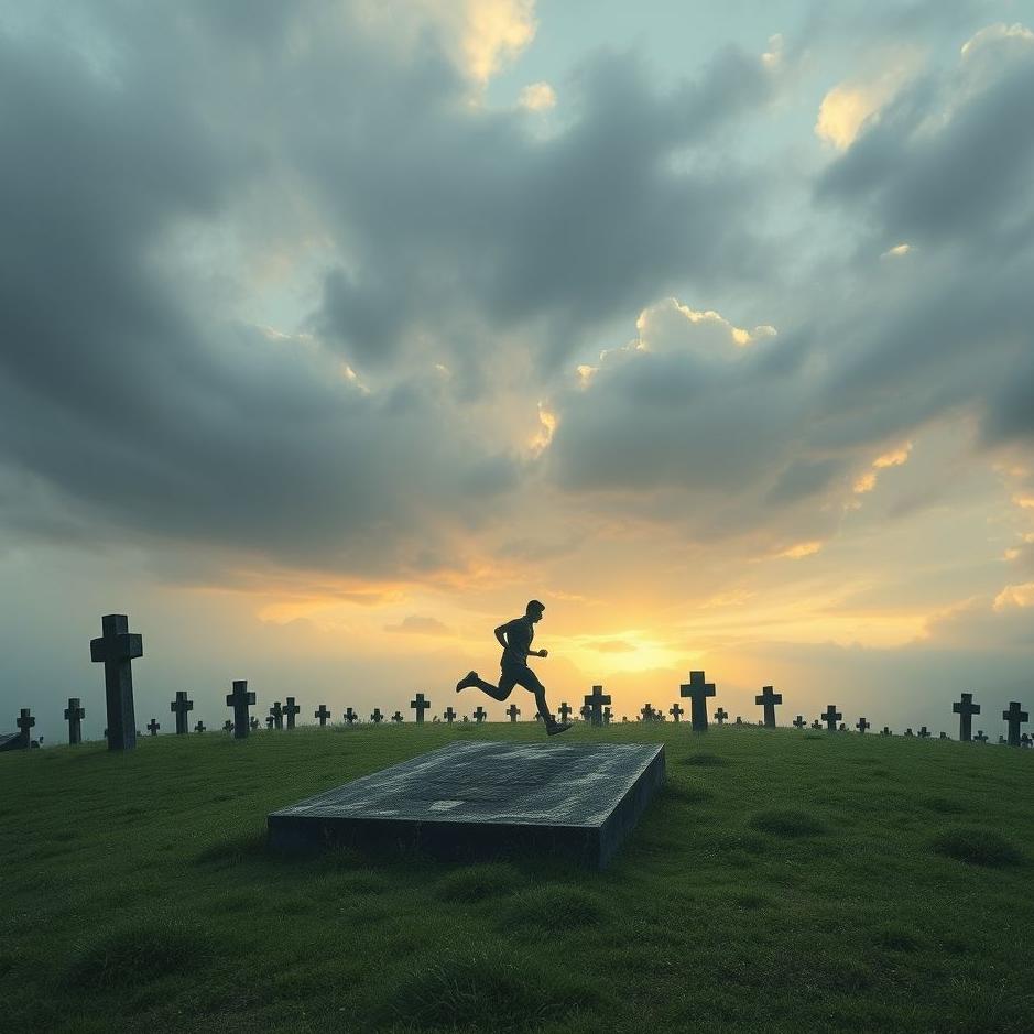 Dream : Running on a grave in a dream