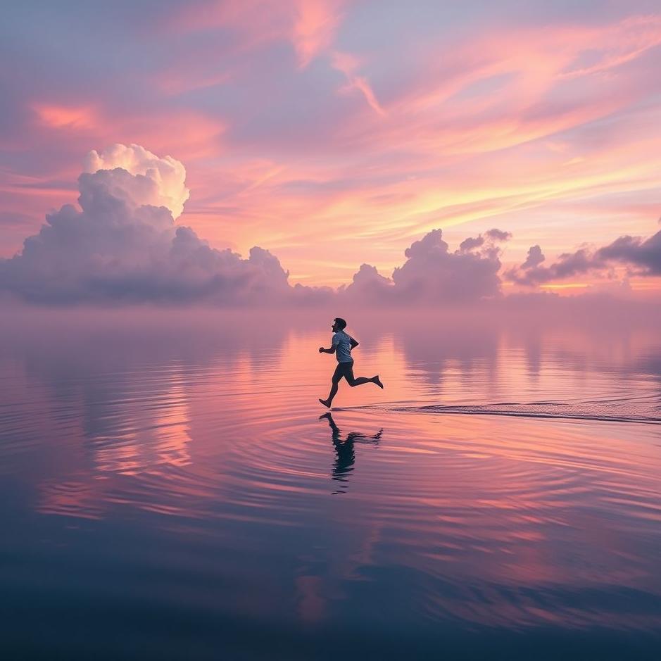 Dream : Running on a lake in a dream